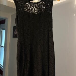 BCBGeneration Black Lace Midi Dress